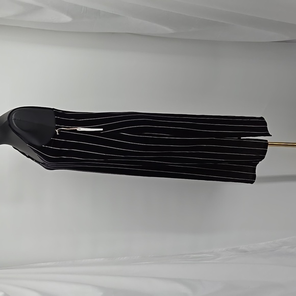 Leith Dress Velvet Striped Slits Both Sides V Neck Strappy Midi Dress Size XS - Picture 4 of 16